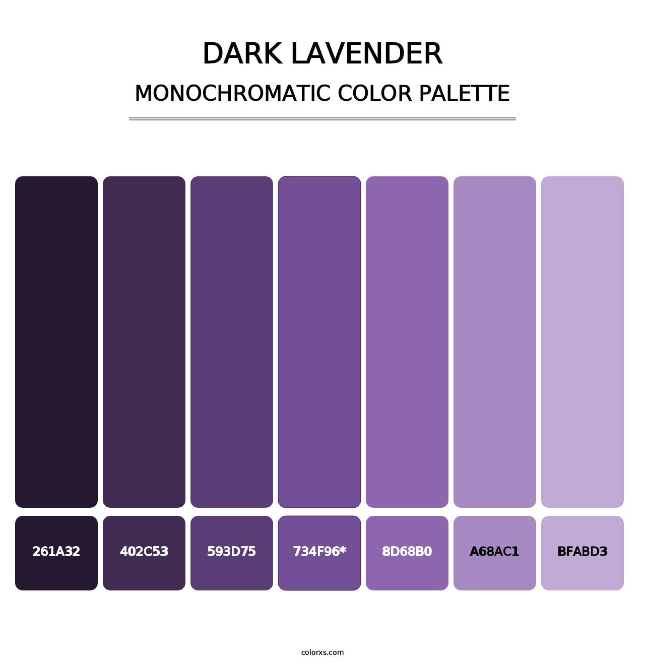 Dark Lavender - Monochromatic Color Palette
