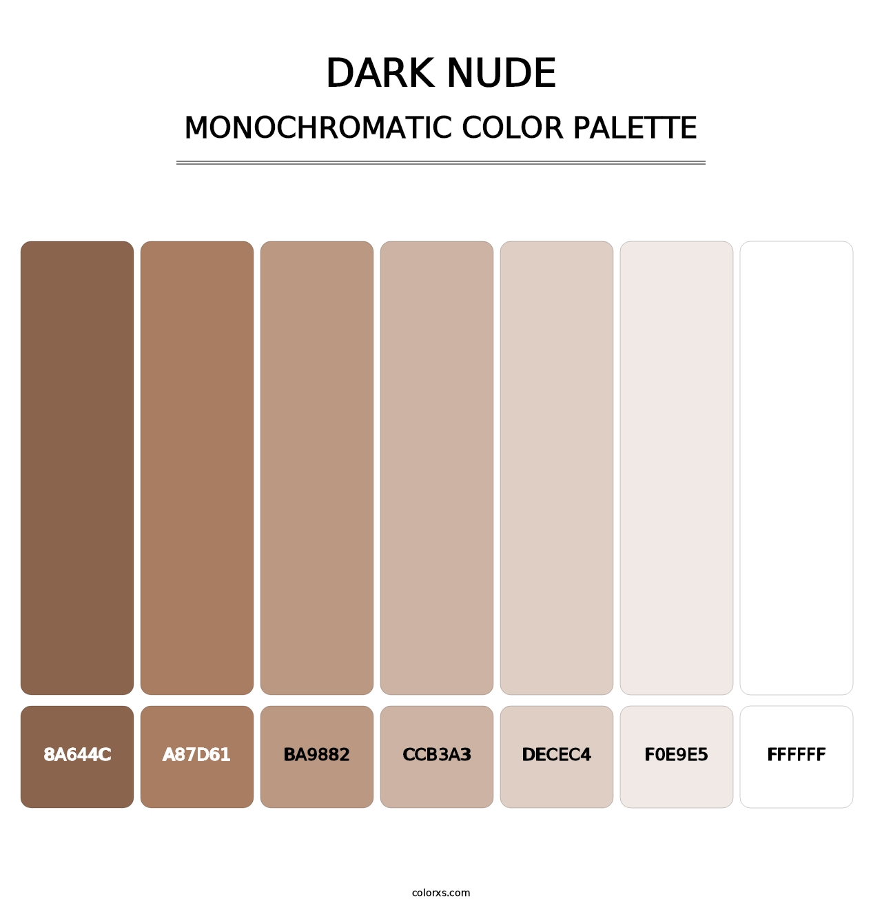 Dark Nude - Monochromatic Color Palette
