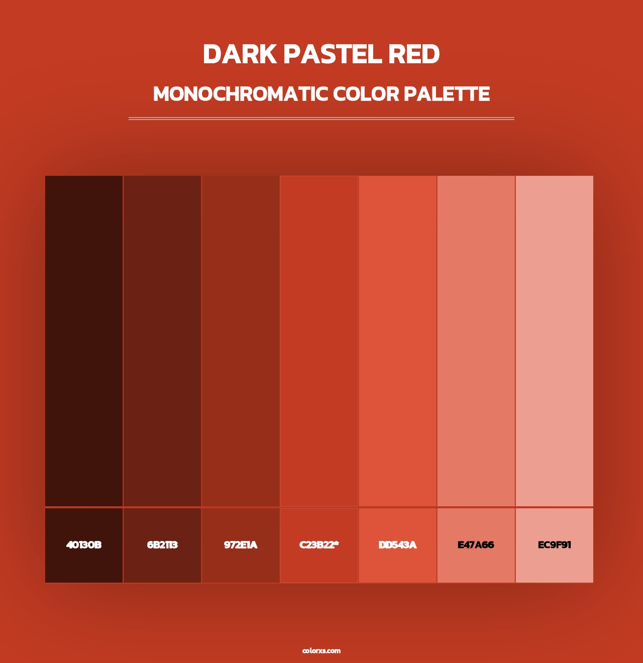 Dark Pastel Red - Monochromatic Color Palette