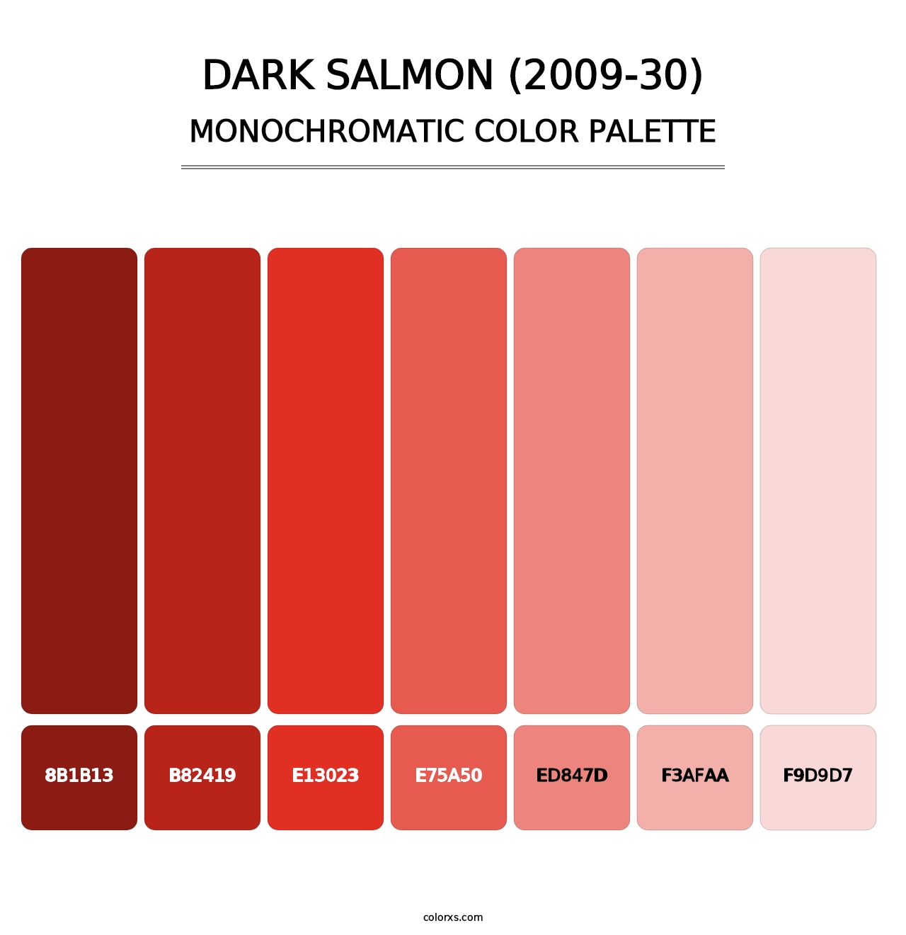 Dark Salmon (2009-30) - Monochromatic Color Palette