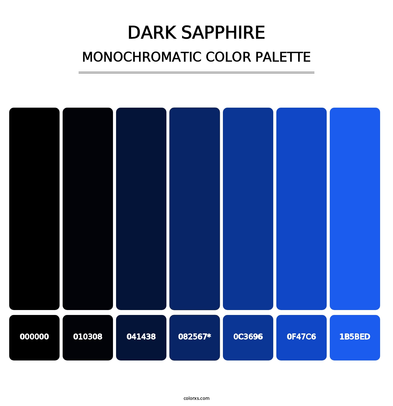 Dark Sapphire - Monochromatic Color Palette