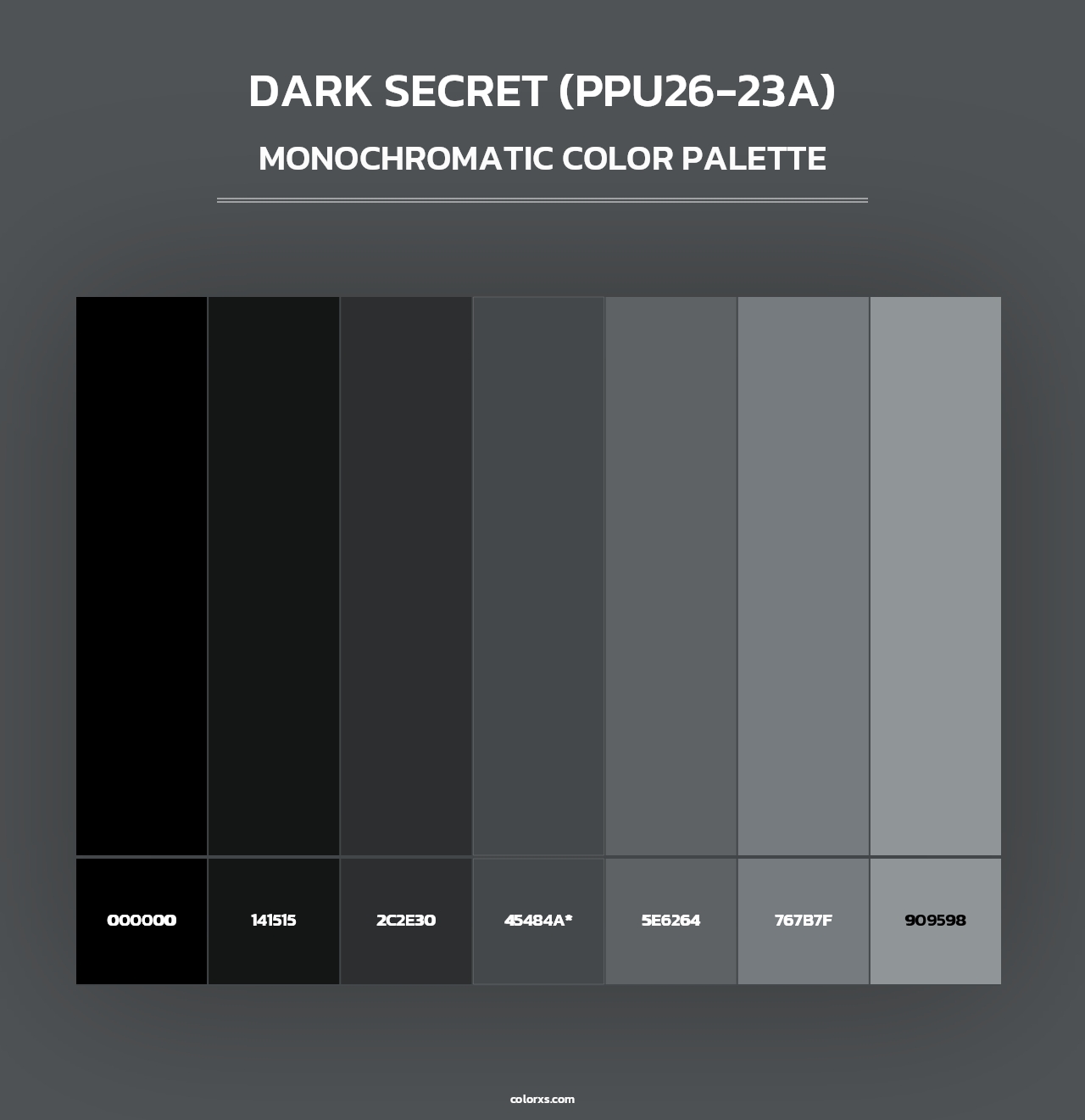 Dark Secret (PPU26-23A) - Monochromatic Color Palette