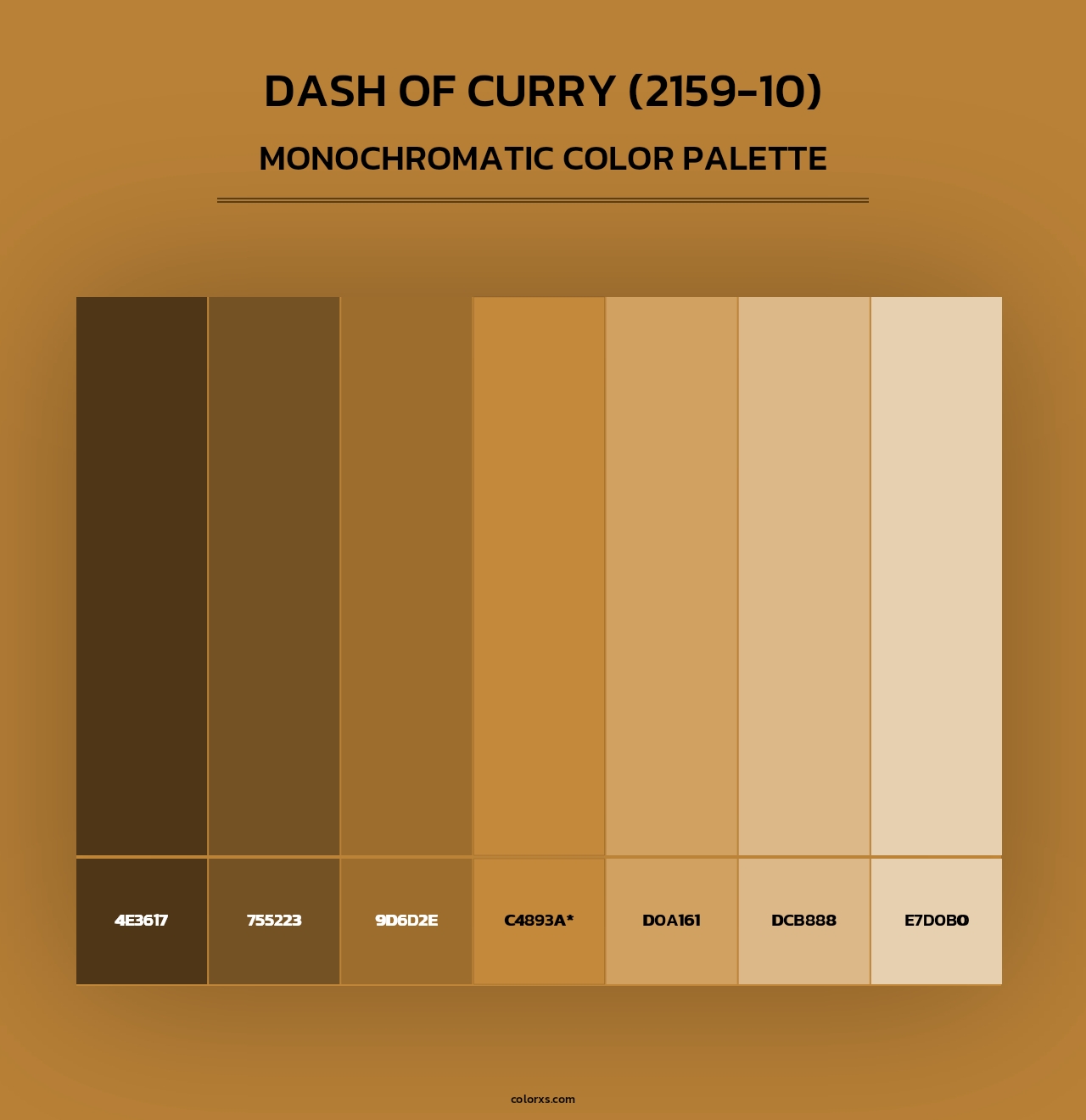 Dash of Curry (2159-10) - Monochromatic Color Palette