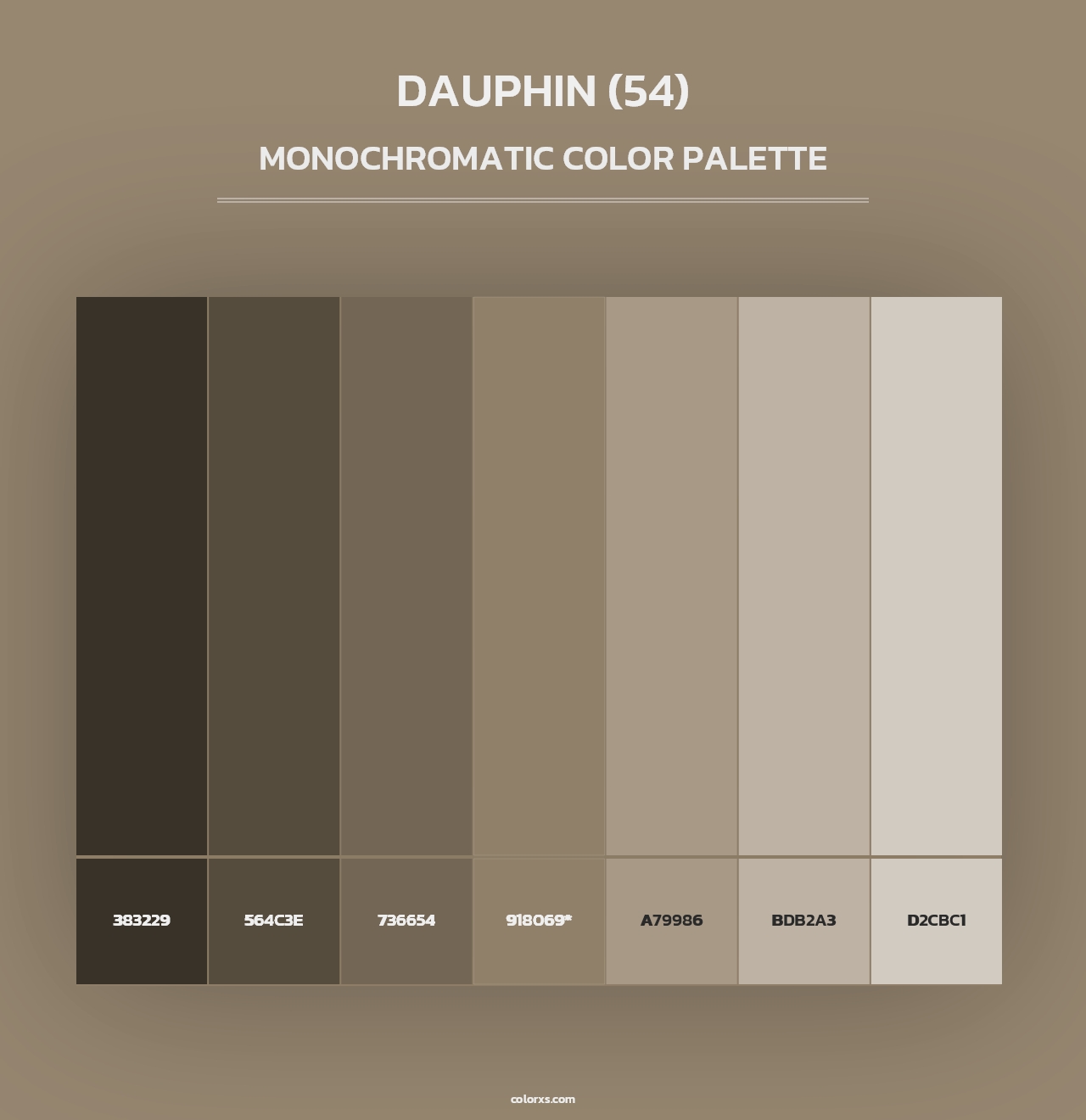 Dauphin (54) - Monochromatic Color Palette