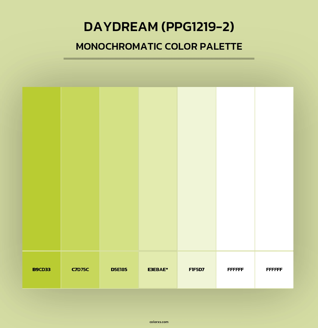 Daydream (PPG1219-2) - Monochromatic Color Palette