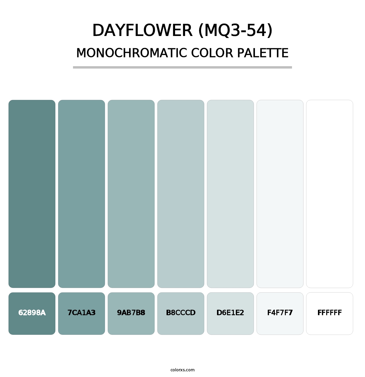 Dayflower (MQ3-54) - Monochromatic Color Palette