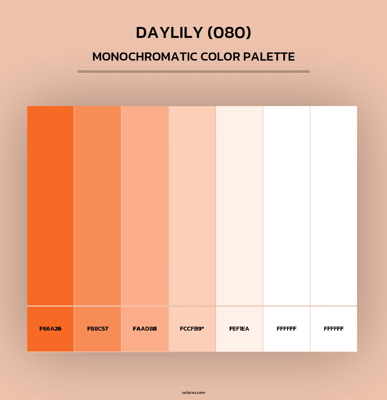 Daylily (080) - Monochromatic Color Palette