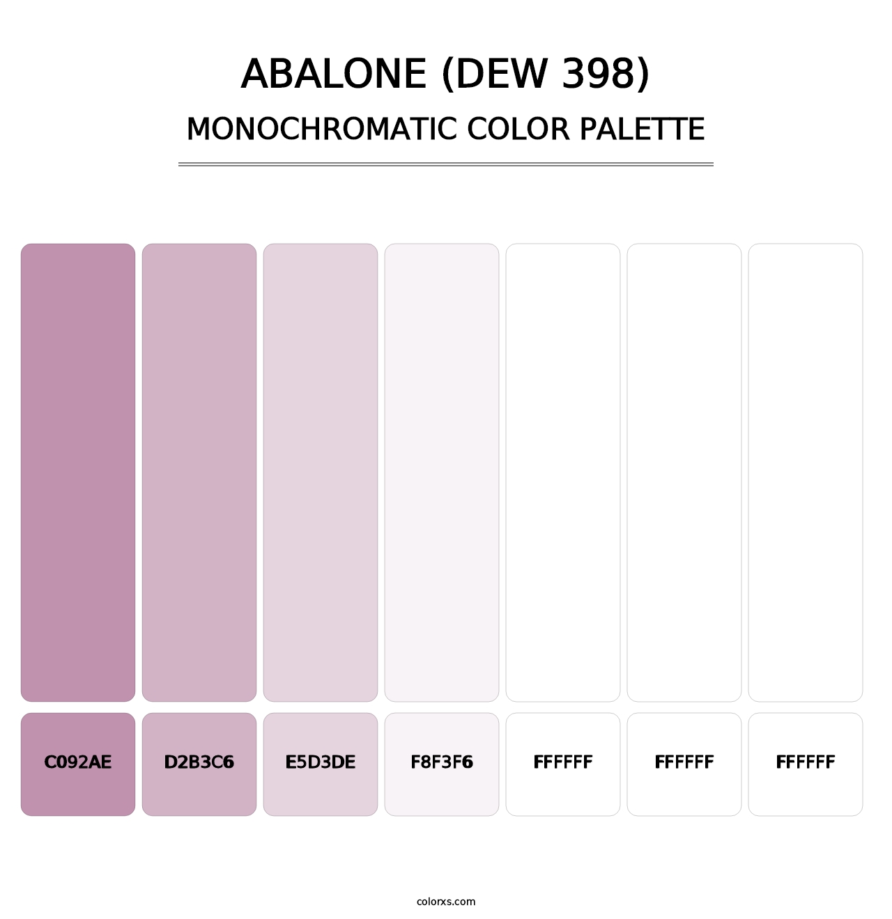Abalone (DEW 398) - Monochromatic Color Palette