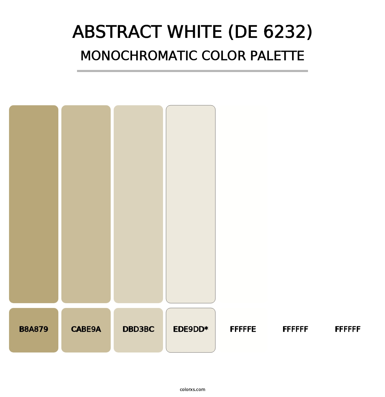 Abstract White (DE 6232) - Monochromatic Color Palette