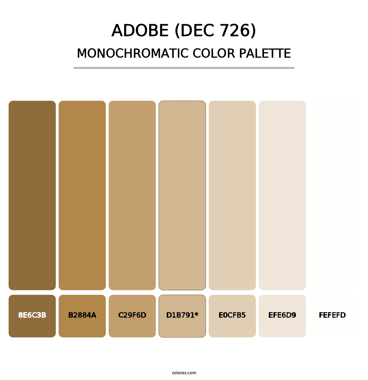 Adobe (DEC 726) - Monochromatic Color Palette