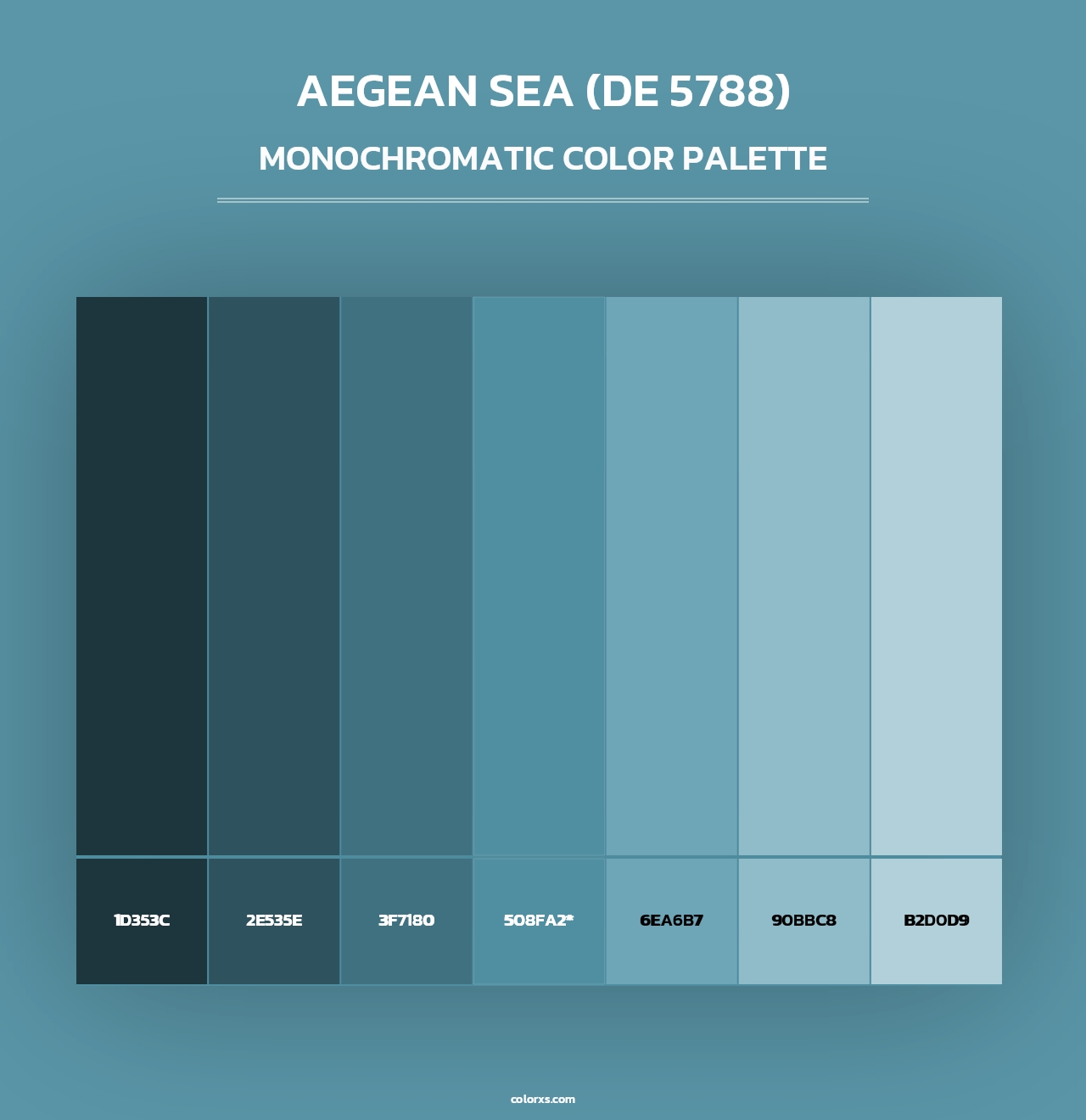 Aegean Sea (DE 5788) - Monochromatic Color Palette