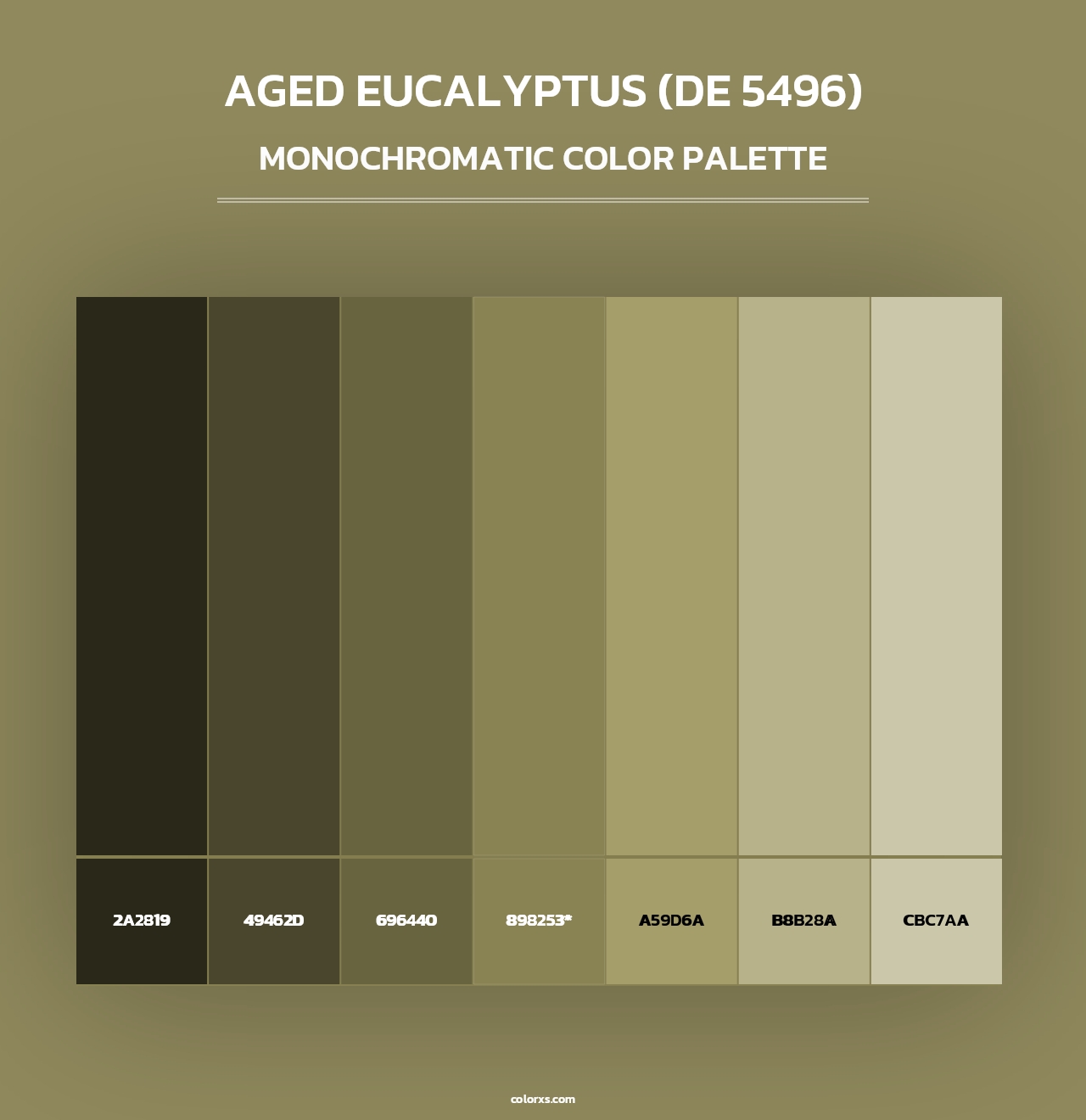 Aged Eucalyptus (DE 5496) - Monochromatic Color Palette