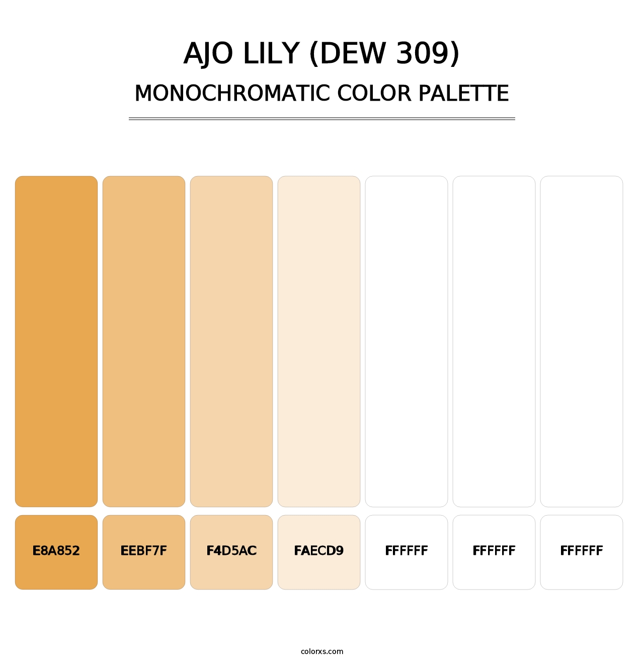 Ajo Lily (DEW 309) - Monochromatic Color Palette