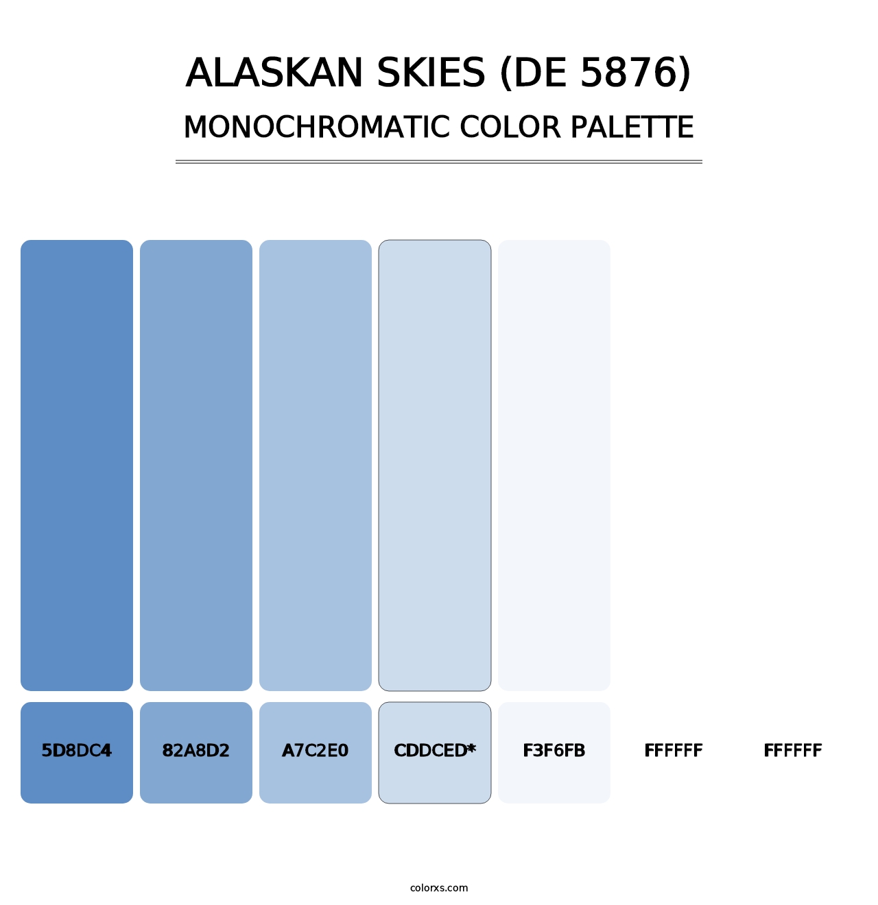 Alaskan Skies (DE 5876) - Monochromatic Color Palette
