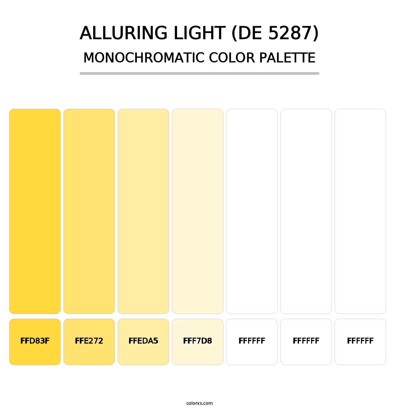 Alluring Light (DE 5287) - Monochromatic Color Palette