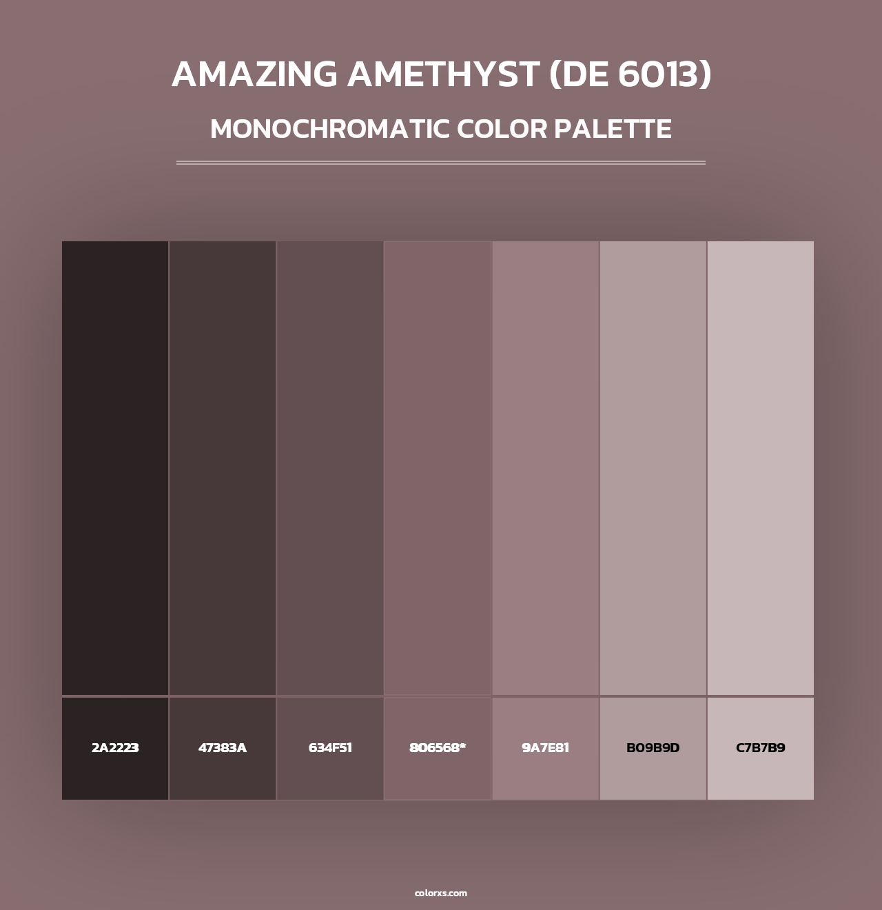 Amazing Amethyst (DE 6013) - Monochromatic Color Palette