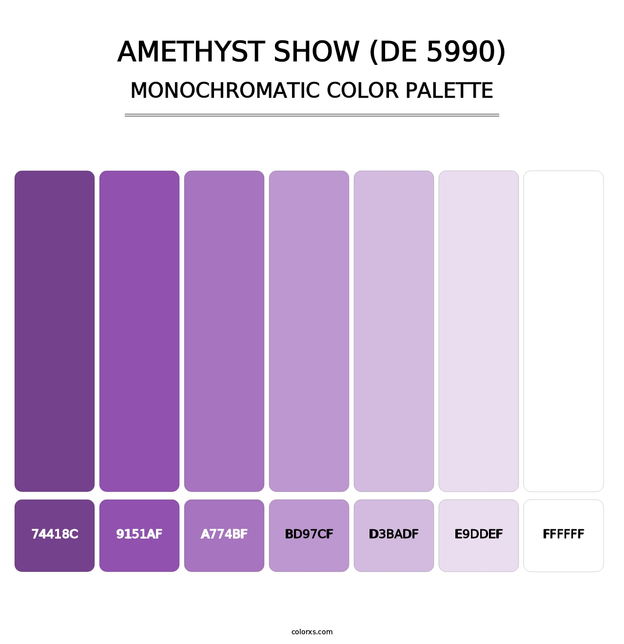 Amethyst Show (DE 5990) - Monochromatic Color Palette