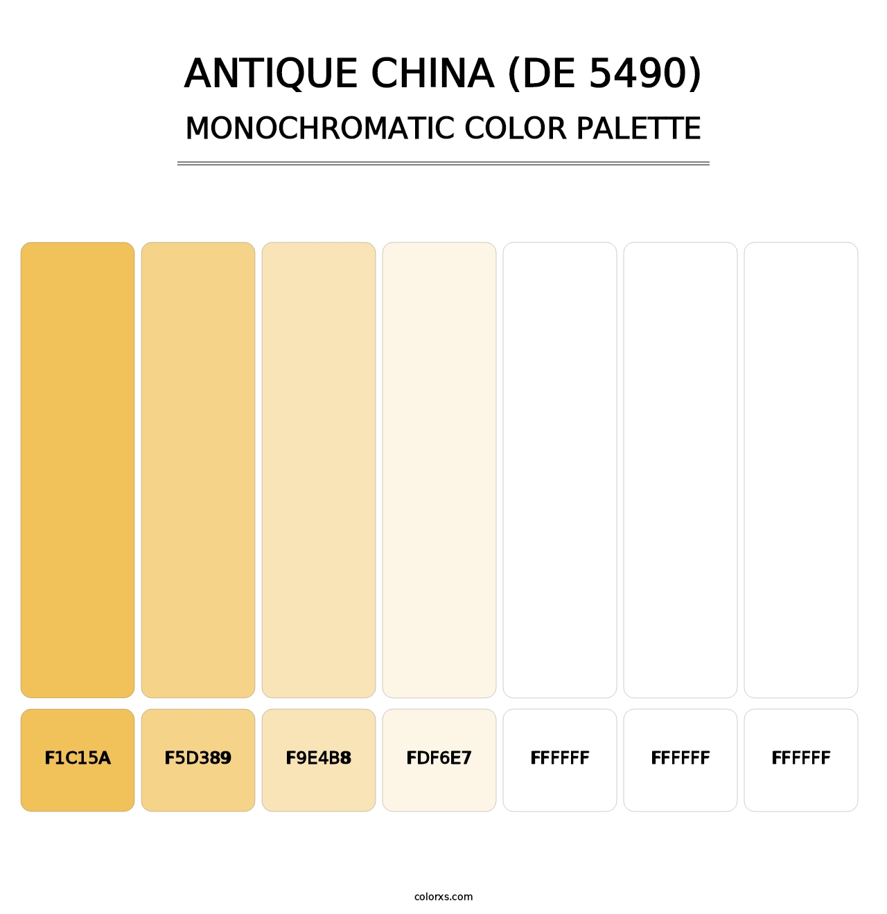 Antique China (DE 5490) - Monochromatic Color Palette
