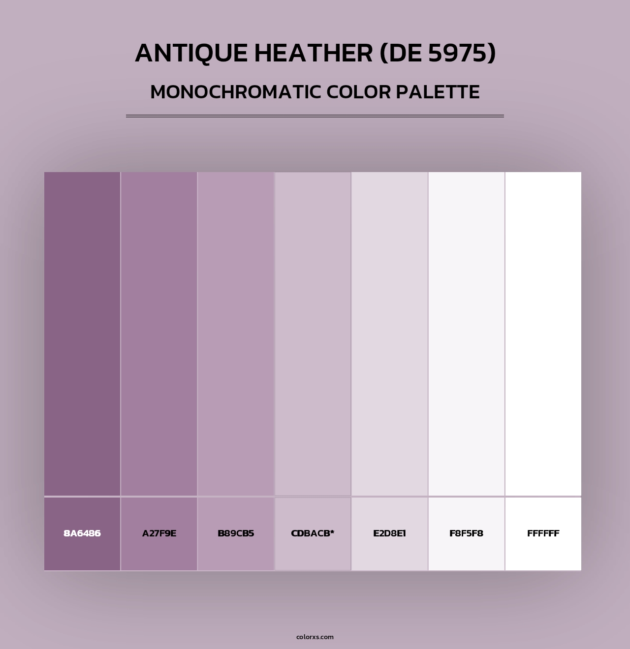 Antique Heather (DE 5975) - Monochromatic Color Palette