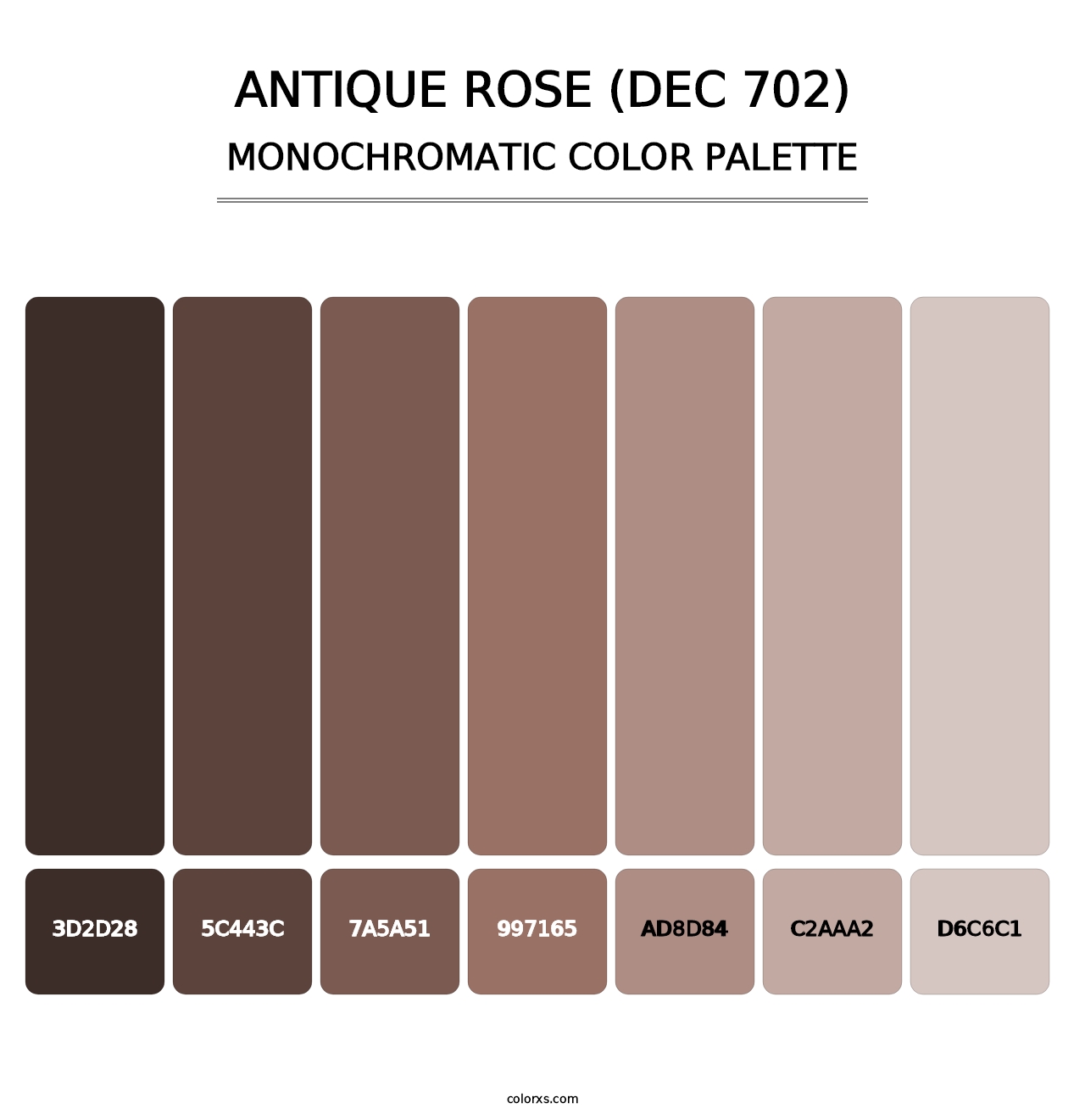 Antique Rose (DEC 702) - Monochromatic Color Palette