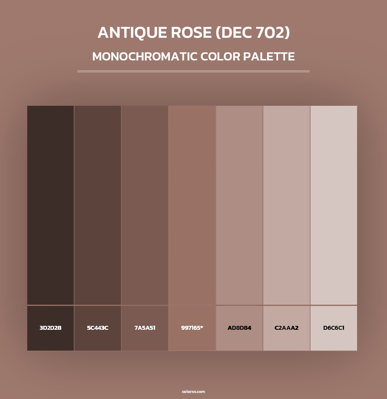 Antique Rose (DEC 702) - Monochromatic Color Palette