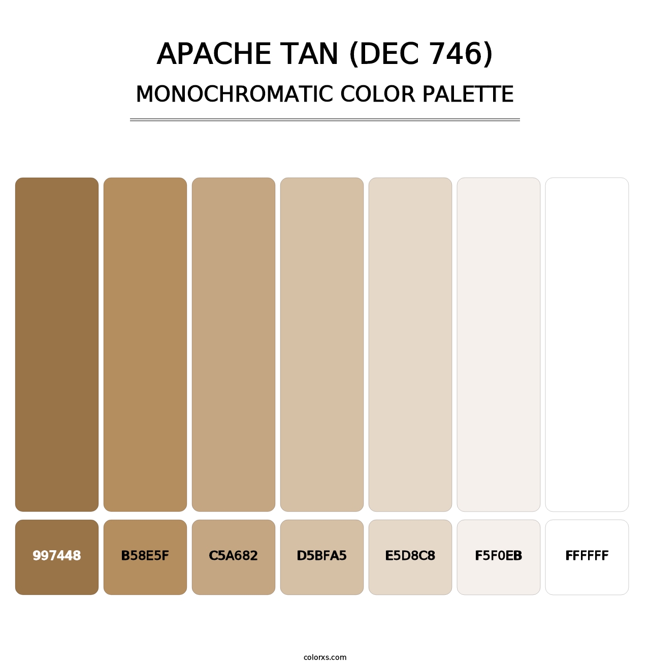 Apache Tan (DEC 746) - Monochromatic Color Palette
