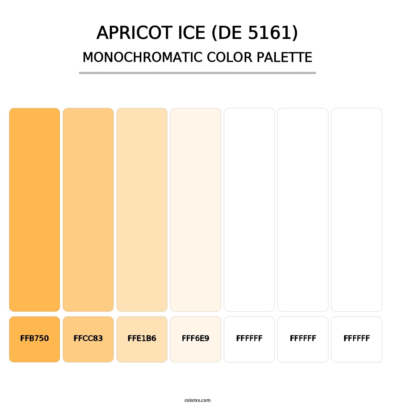 Apricot Ice (DE 5161) - Monochromatic Color Palette