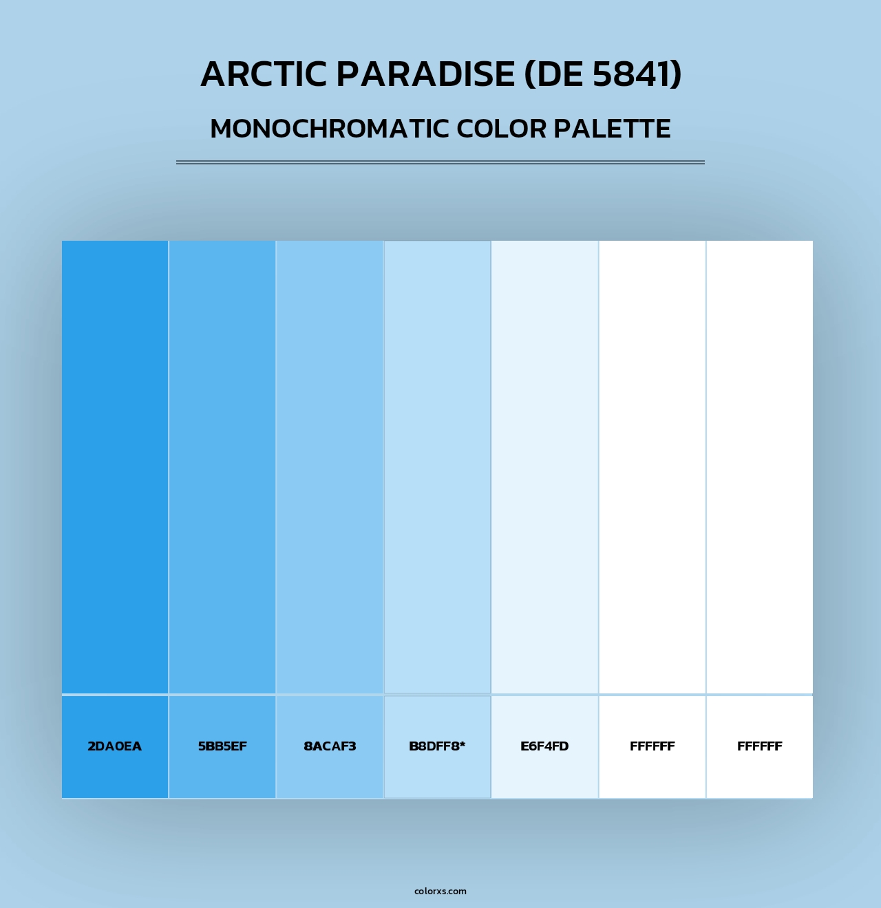 Arctic Paradise (DE 5841) - Monochromatic Color Palette