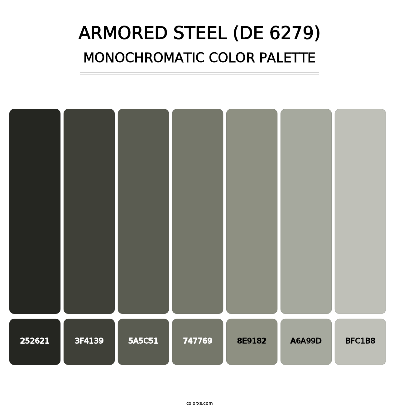Armored Steel (DE 6279) - Monochromatic Color Palette
