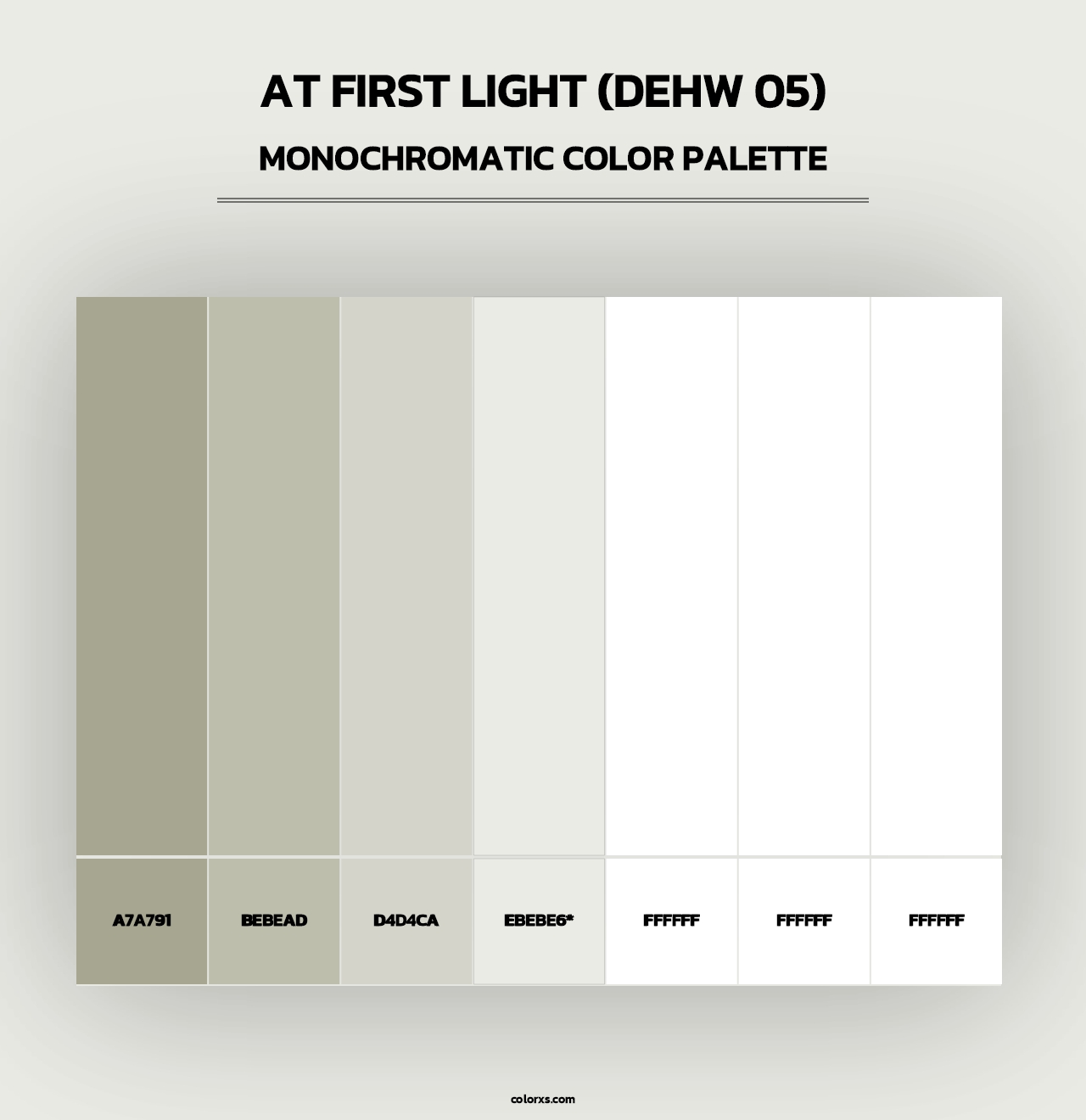 At First Light (DEHW 05) - Monochromatic Color Palette