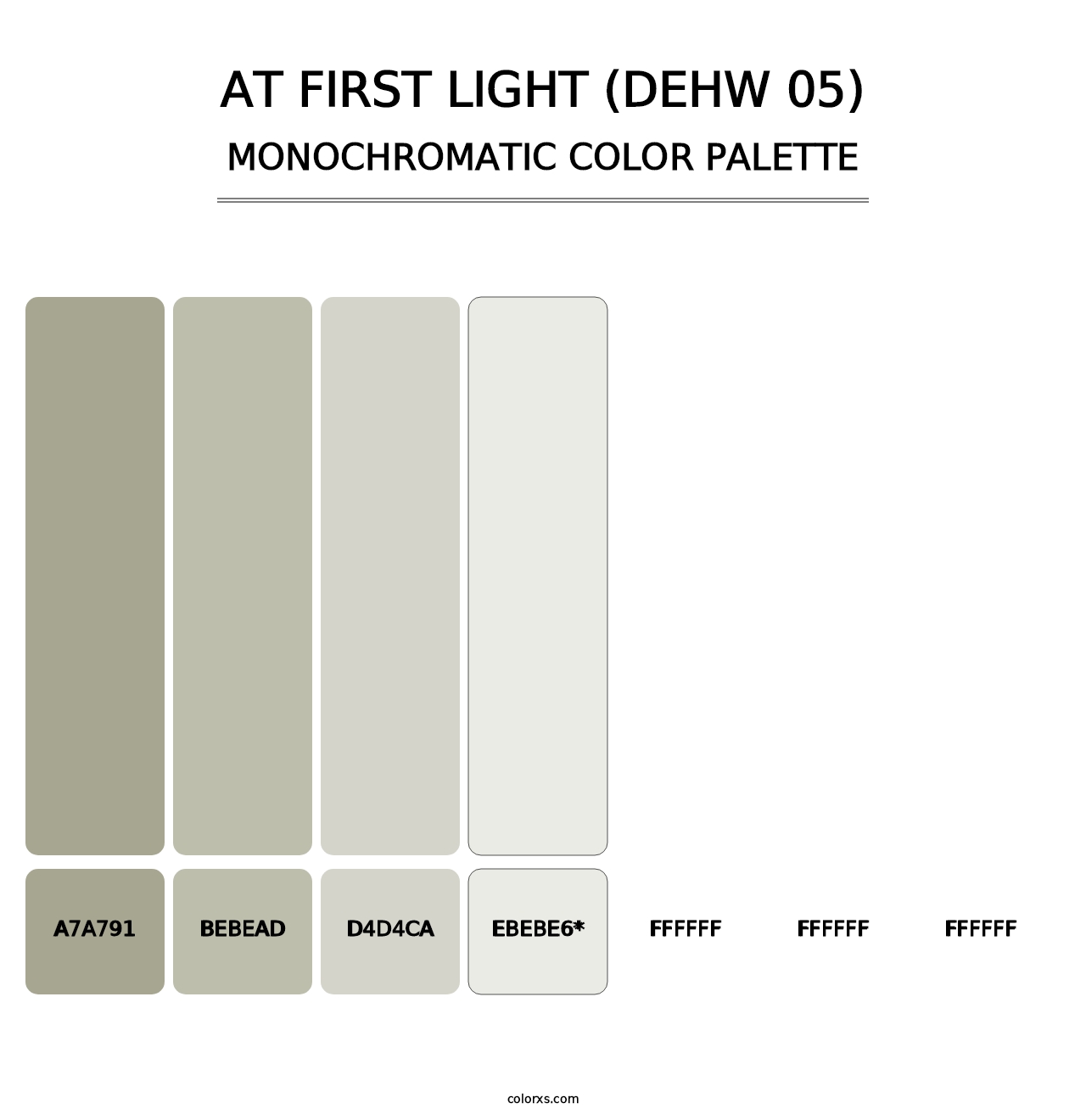 At First Light (DEHW 05) - Monochromatic Color Palette