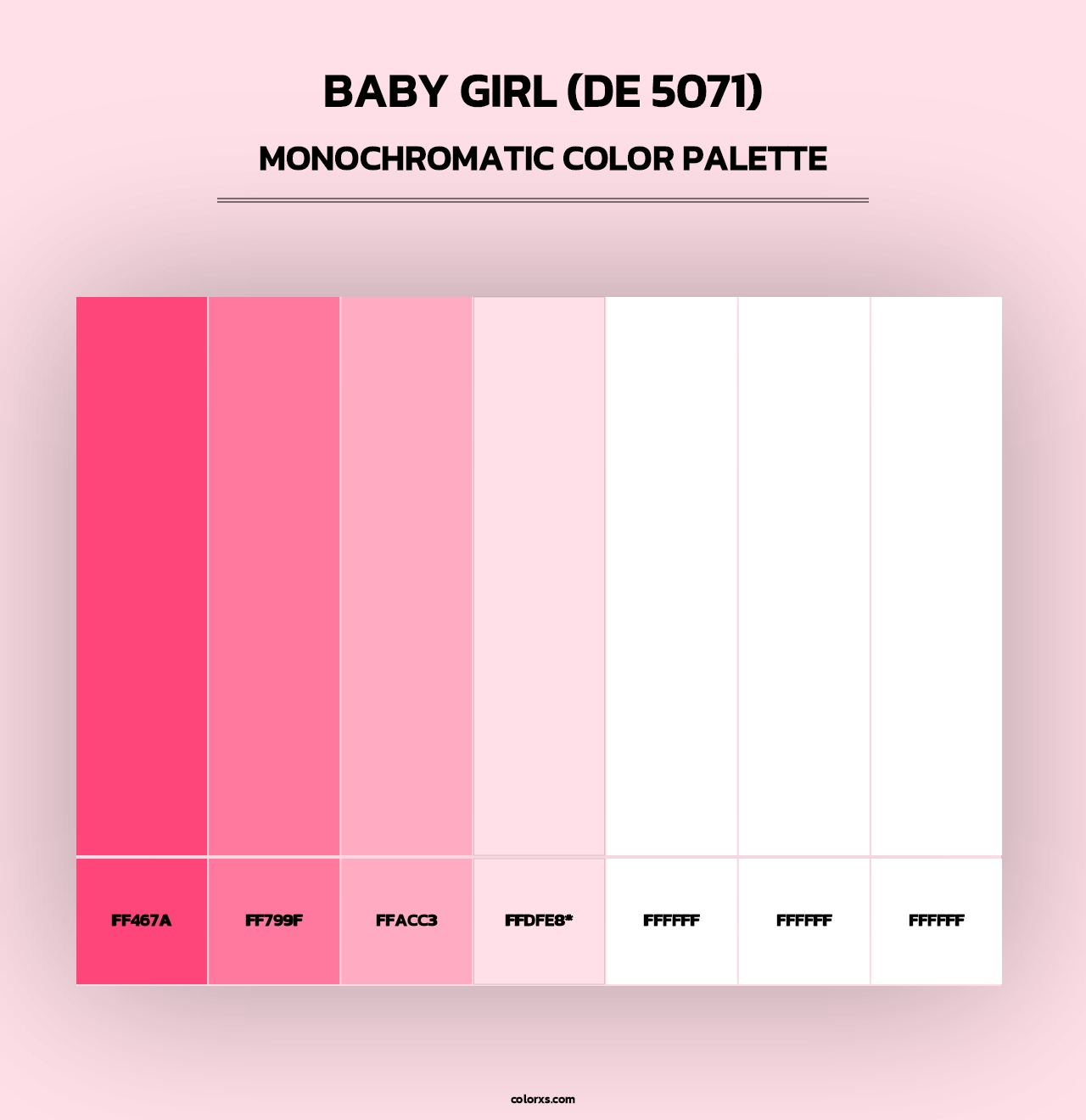 Baby Girl (DE 5071) - Monochromatic Color Palette