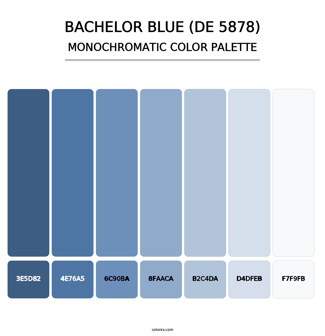 Bachelor Blue (DE 5878) - Monochromatic Color Palette