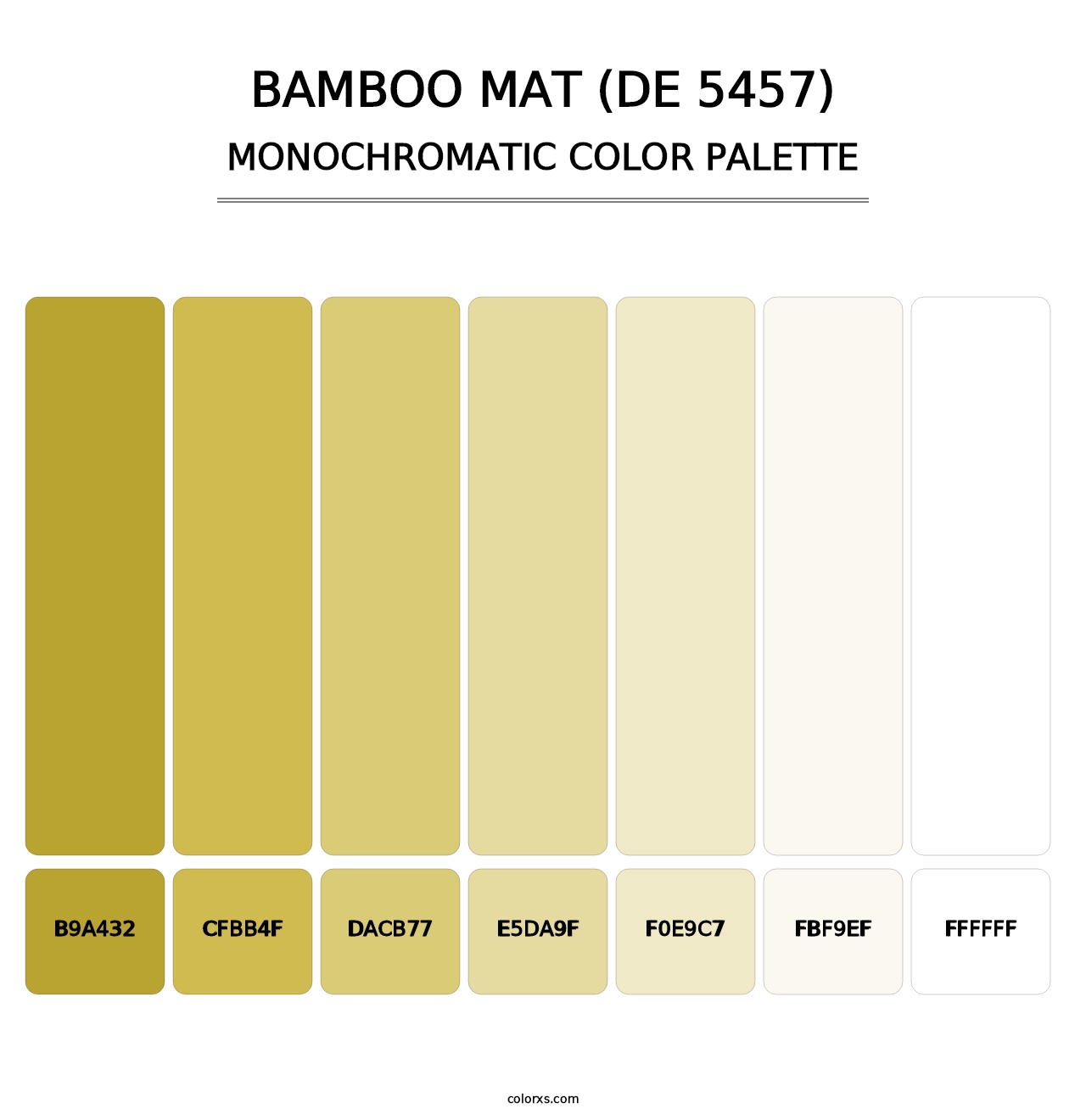 Bamboo Mat (DE 5457) - Monochromatic Color Palette