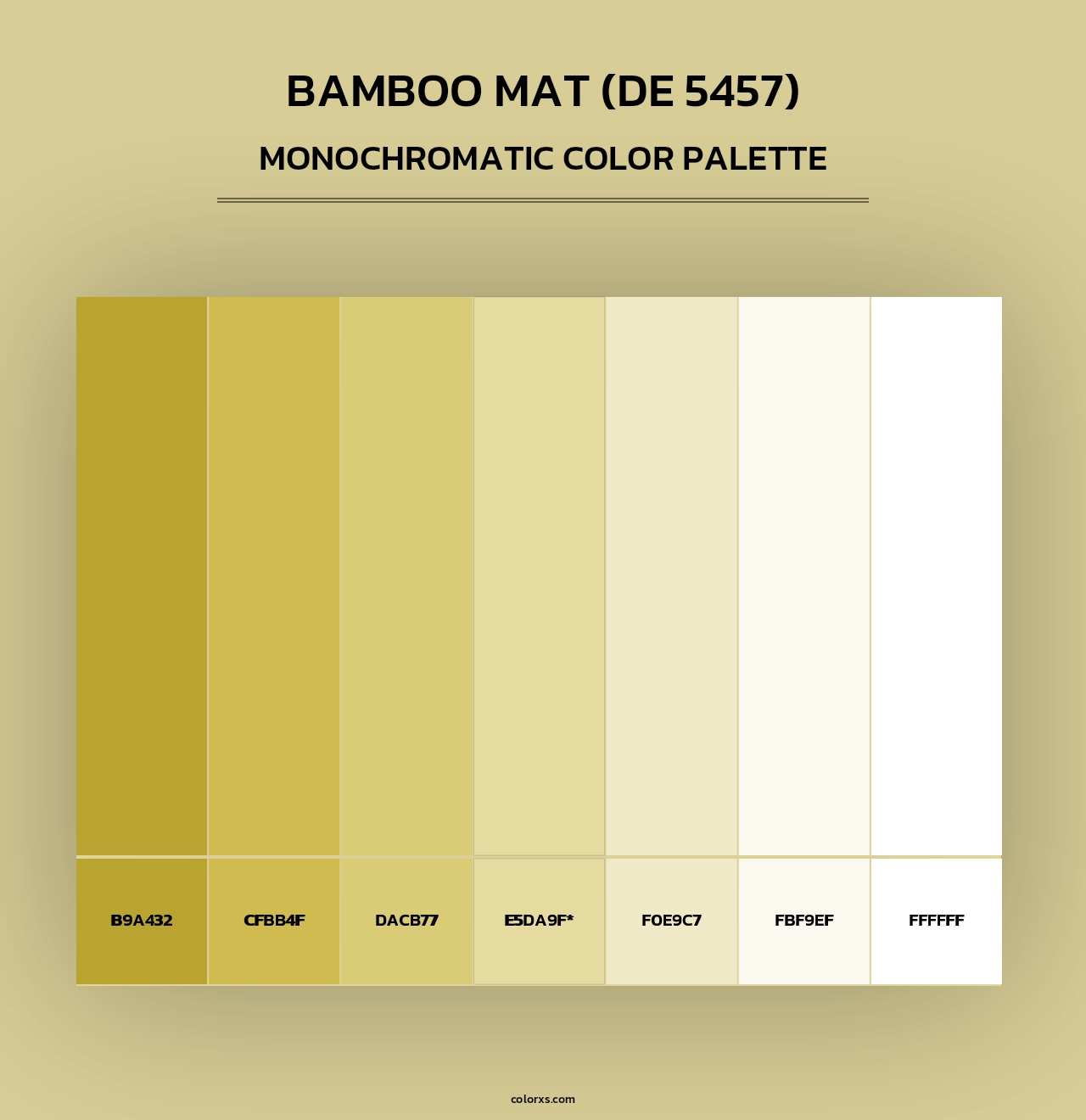 Bamboo Mat (DE 5457) - Monochromatic Color Palette