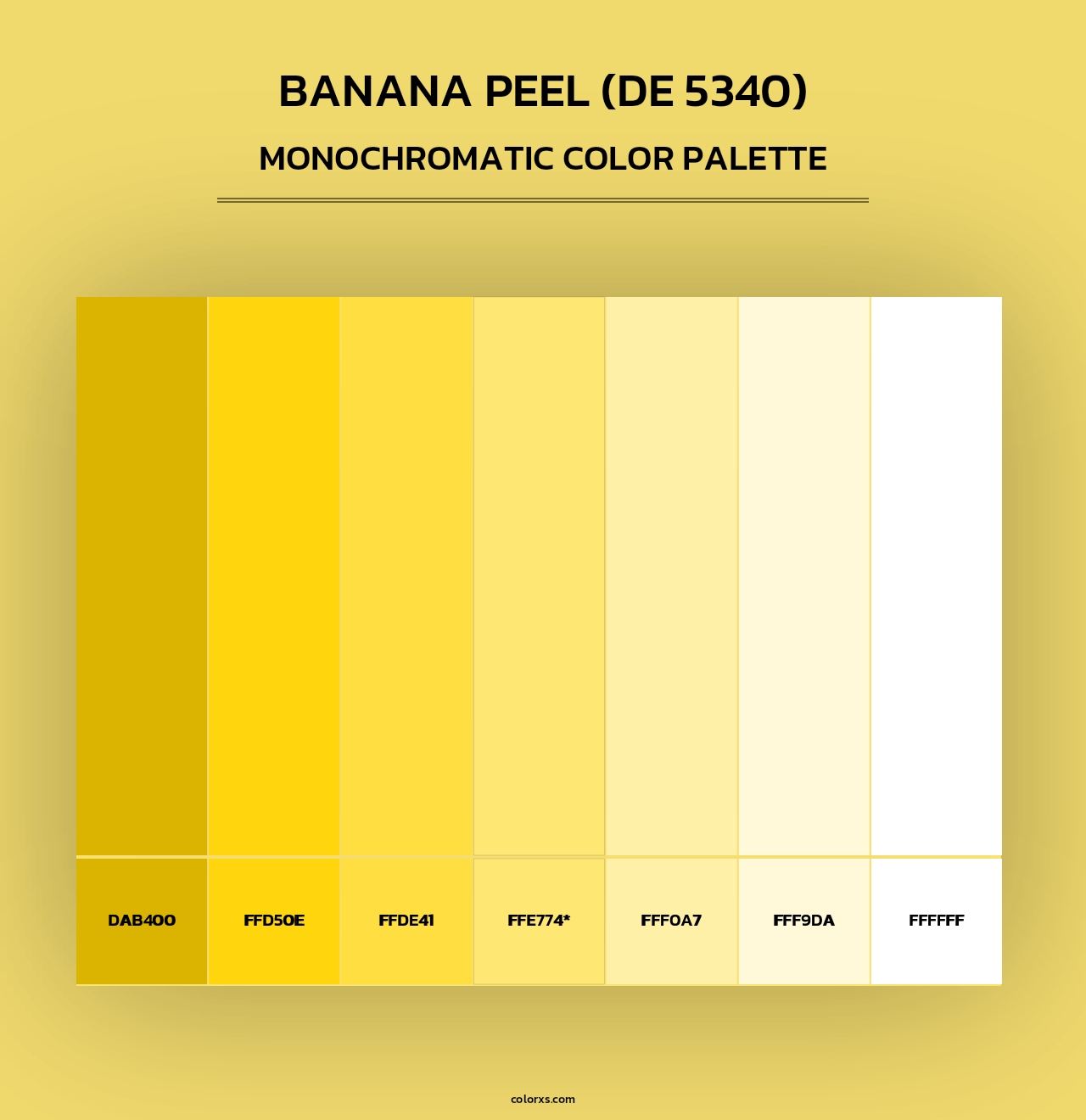 Banana Peel (DE 5340) - Monochromatic Color Palette