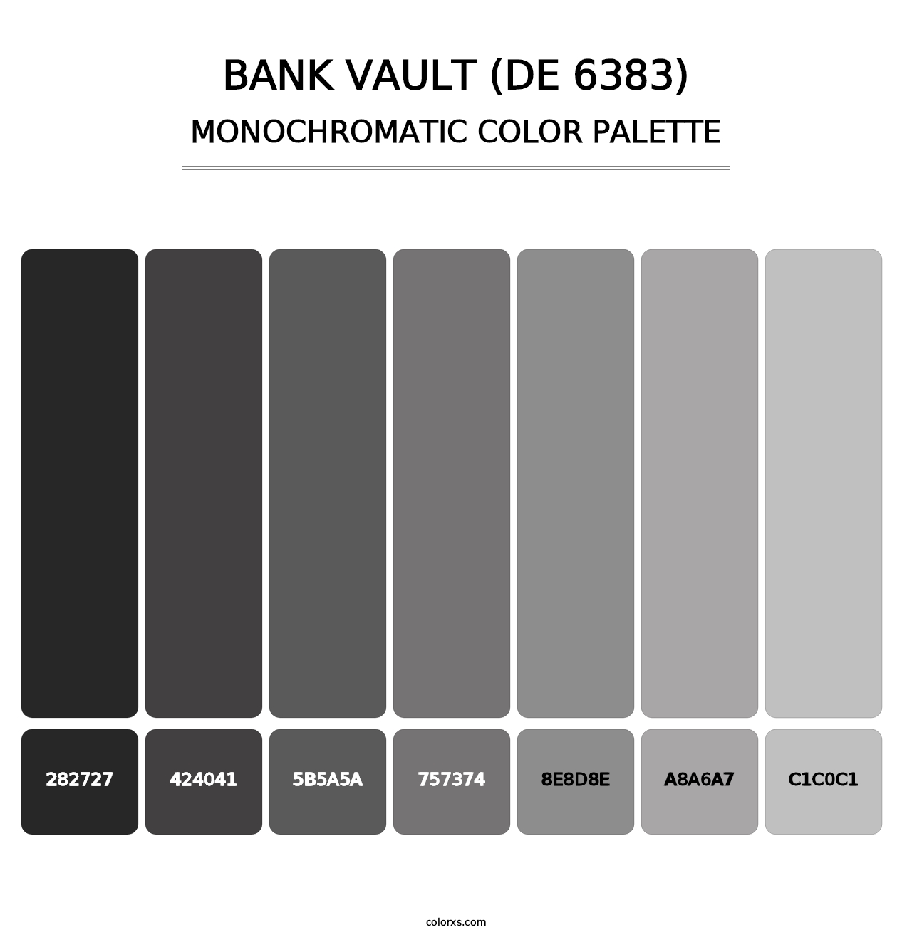 Bank Vault (DE 6383) - Monochromatic Color Palette