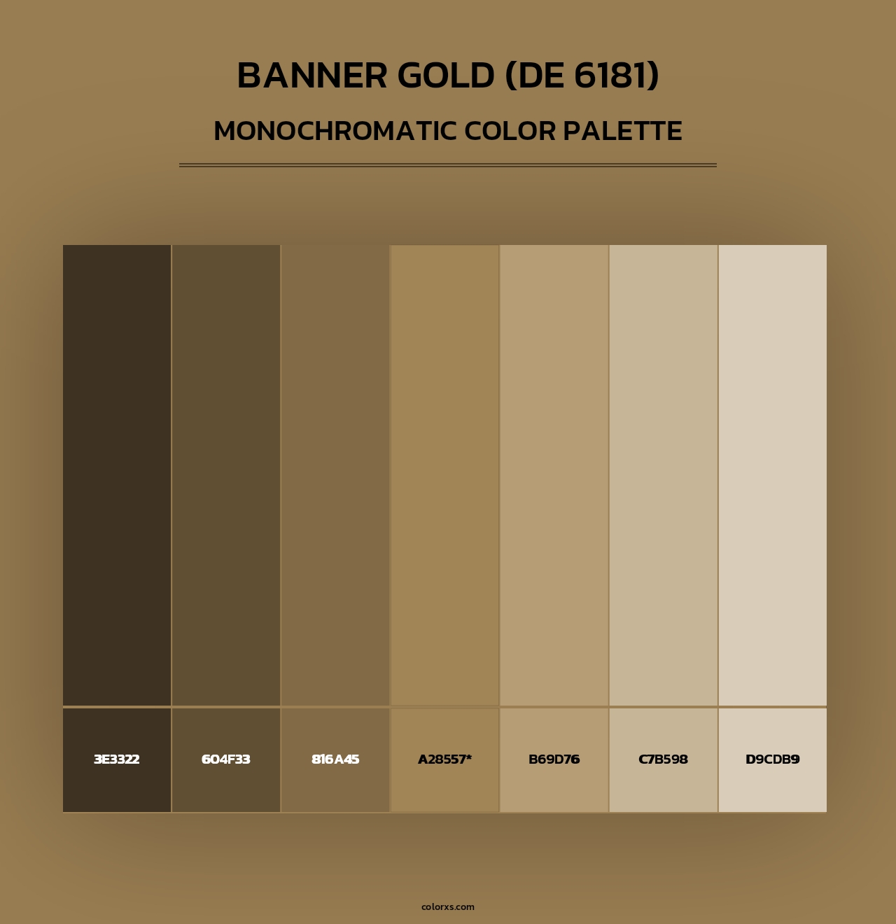Banner Gold (DE 6181) - Monochromatic Color Palette