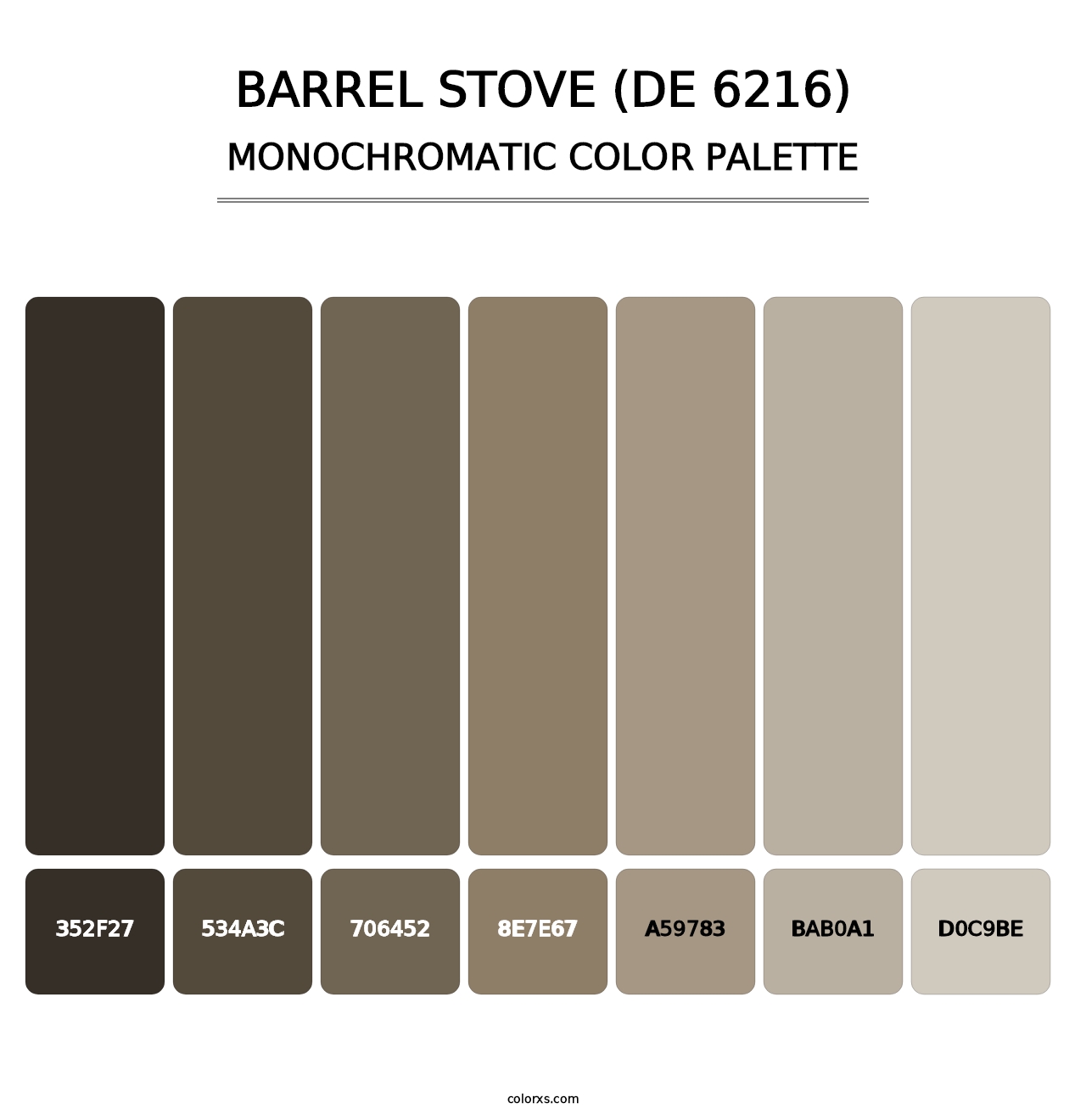 Barrel Stove (DE 6216) - Monochromatic Color Palette