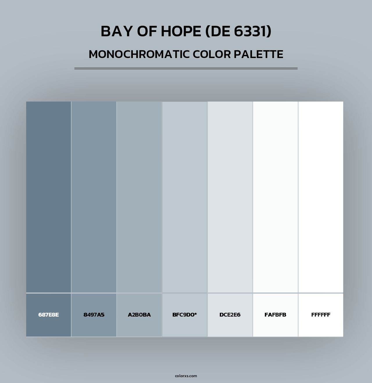 Bay of Hope (DE 6331) - Monochromatic Color Palette