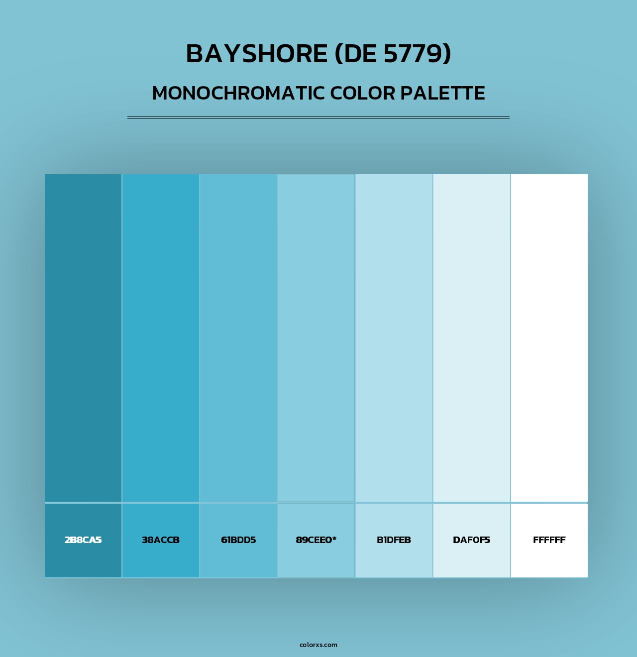 Bayshore (DE 5779) - Monochromatic Color Palette