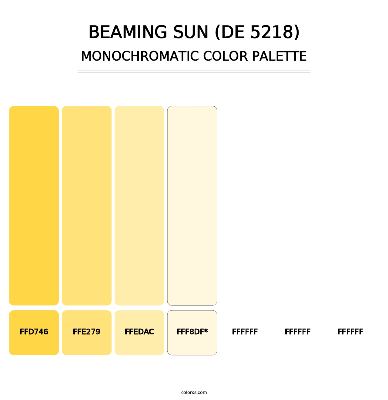 Beaming Sun (DE 5218) - Monochromatic Color Palette