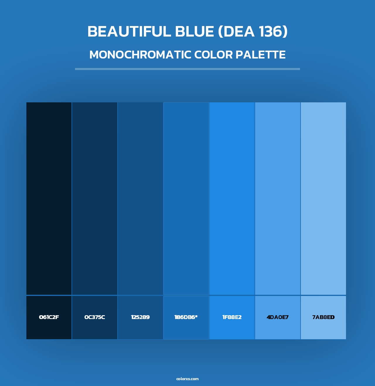Beautiful Blue (DEA 136) - Monochromatic Color Palette