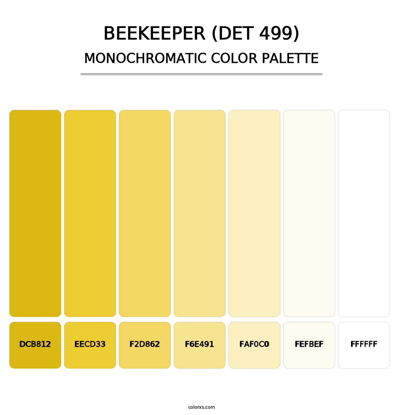 Beekeeper (DET 499) - Monochromatic Color Palette
