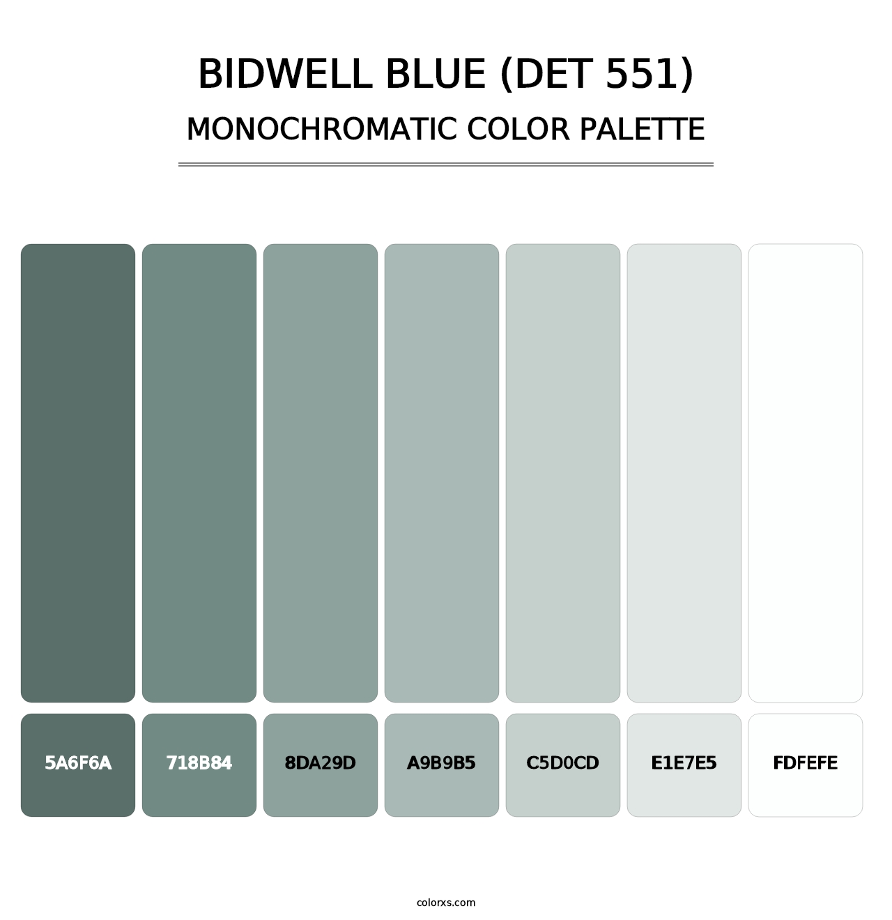 Bidwell Blue (DET 551) - Monochromatic Color Palette