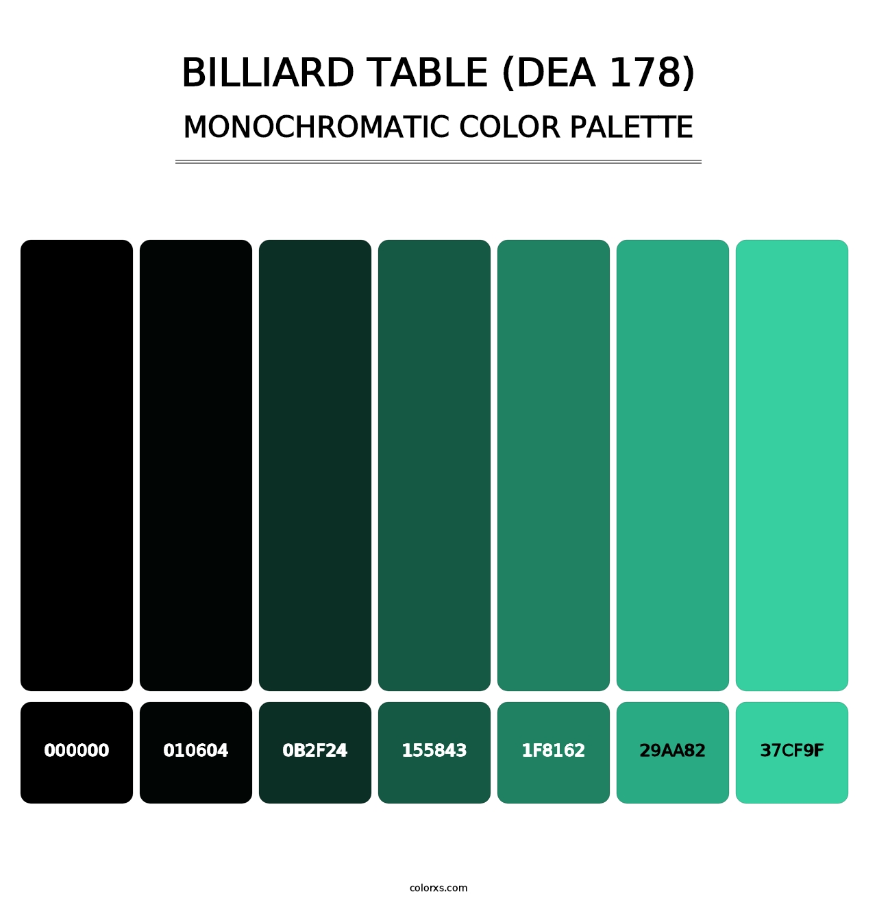 Billiard Table (DEA 178) - Monochromatic Color Palette