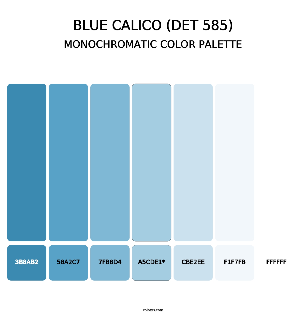 Blue Calico (DET 585) - Monochromatic Color Palette