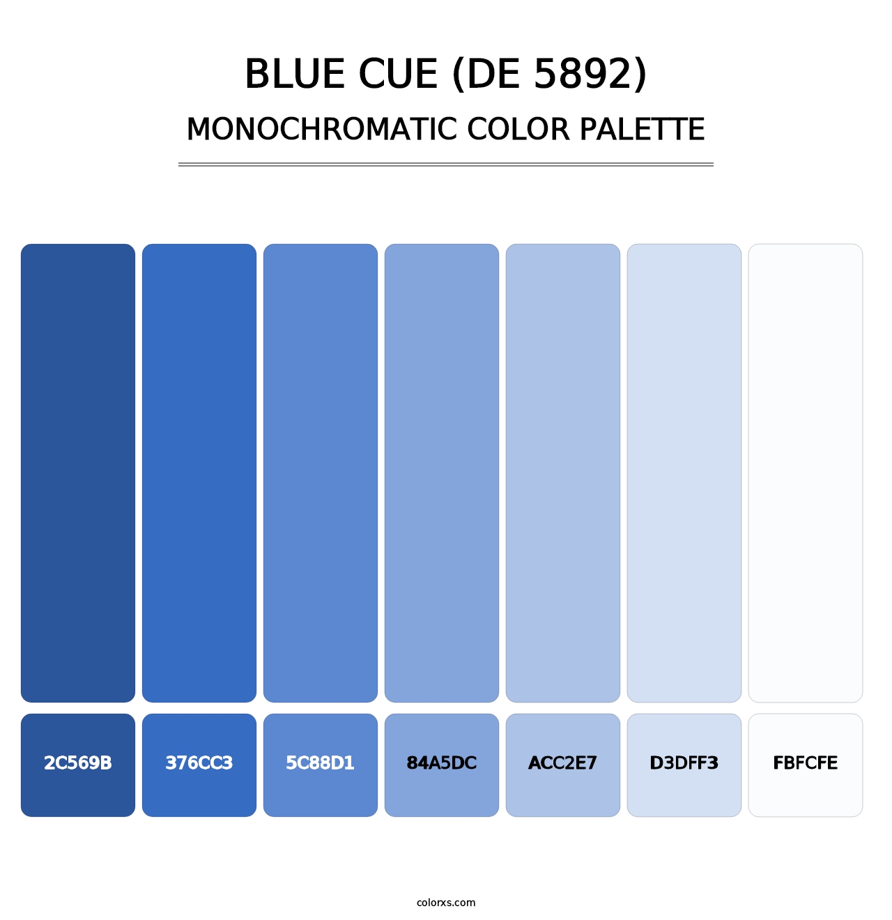 Blue Cue (DE 5892) - Monochromatic Color Palette