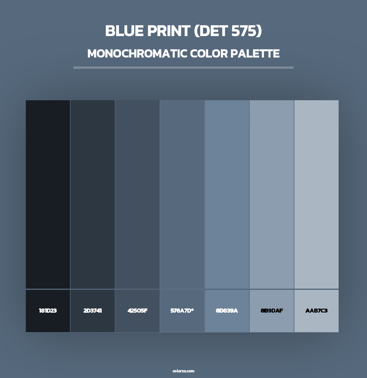 Blue Print (DET 575) - Monochromatic Color Palette