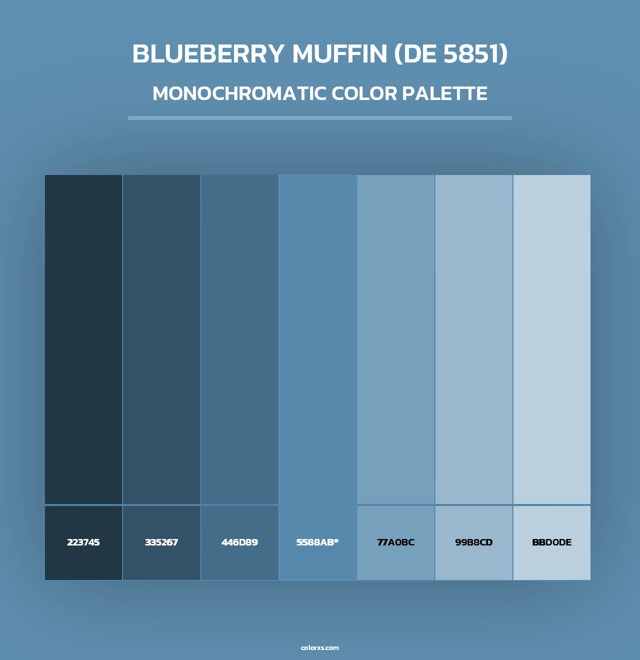 Blueberry Muffin (DE 5851) - Monochromatic Color Palette